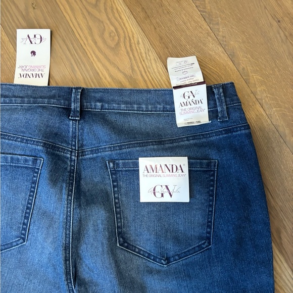 Gloria Vanderbilt Amanda medium wash Classic Straight Jeans NWT size 18w - Picture 4 of 5